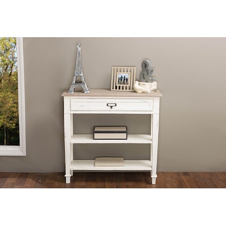 Baxton Studio Dauphine Traditional French Accent Console Table-1 Drawer 111-6028